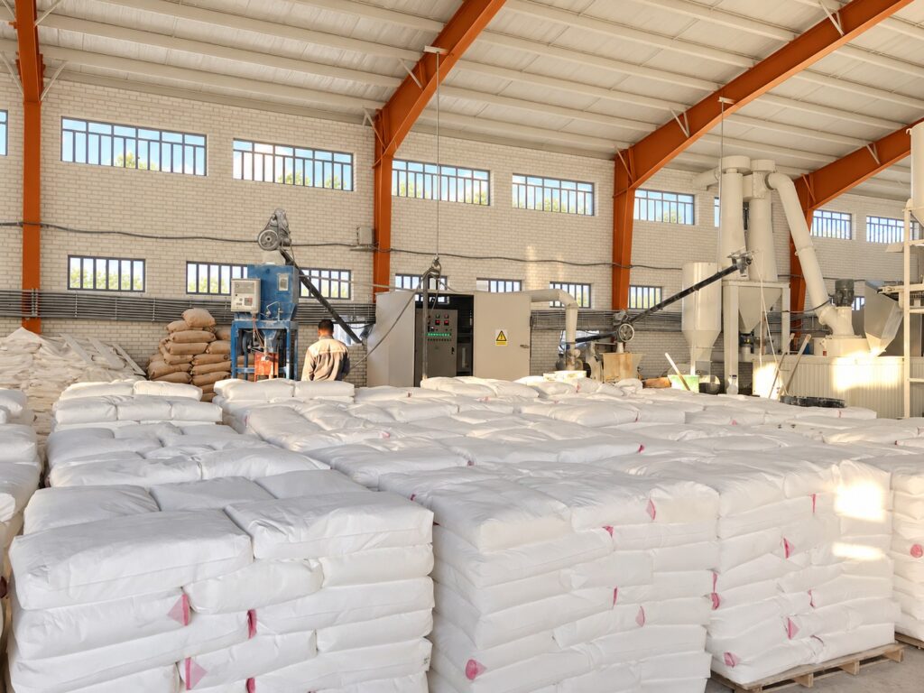 خط تولید و بستهبندی کربنات کلسیم کوتد 2500 مش سپوز
